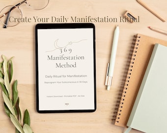 369 Manifestation Method Printable, Law of Attraction Journal (PDF Download A4 Size)