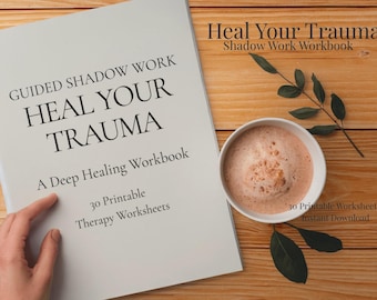 Trauma Healing Worksheets Printable PDF – Shadow Work Journal, Guided Therapy Writing Prompts
