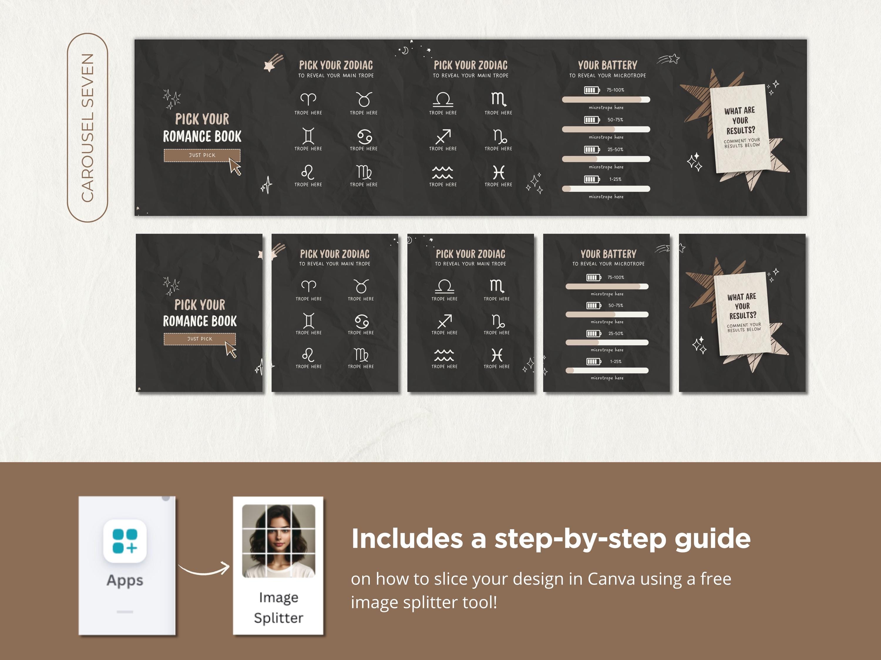Minimal Bookstagram Carousel Template Canva Seamless Instagram Carousel ...