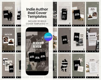 Romance Author Reels Cover Canva Templates Instagram Reel Covers for Indie Author Book Marketing Bookstagram Book Launch Branding Kit