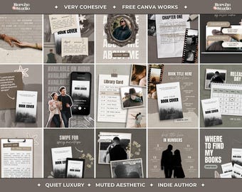 Indie Author Instagram Canva Templates Book Launch Template Bundle Book Promotion Canva Templates Author Social Media Kit Book Marketing