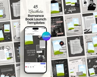 Romance Book Launch Canva Templates Bundle Indie Author Book Launch Writer Instagram Book Promo Template Canva Bookstagram Marketing