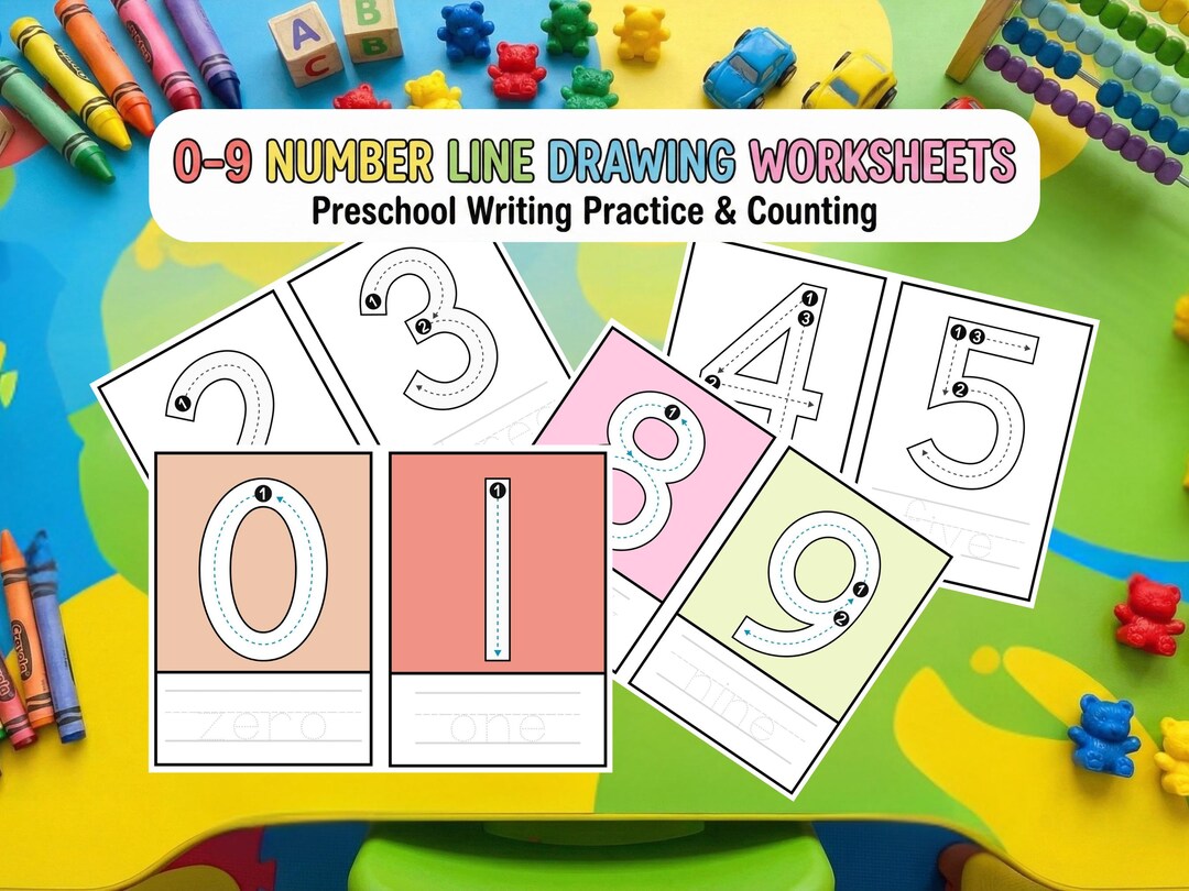 Number Tracing Worksheets 0-9, Preschool Writing Practice (PDF Download ...