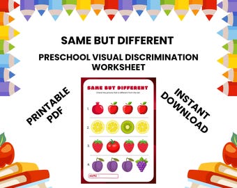 Find the Different One worksheet (printable PDF)