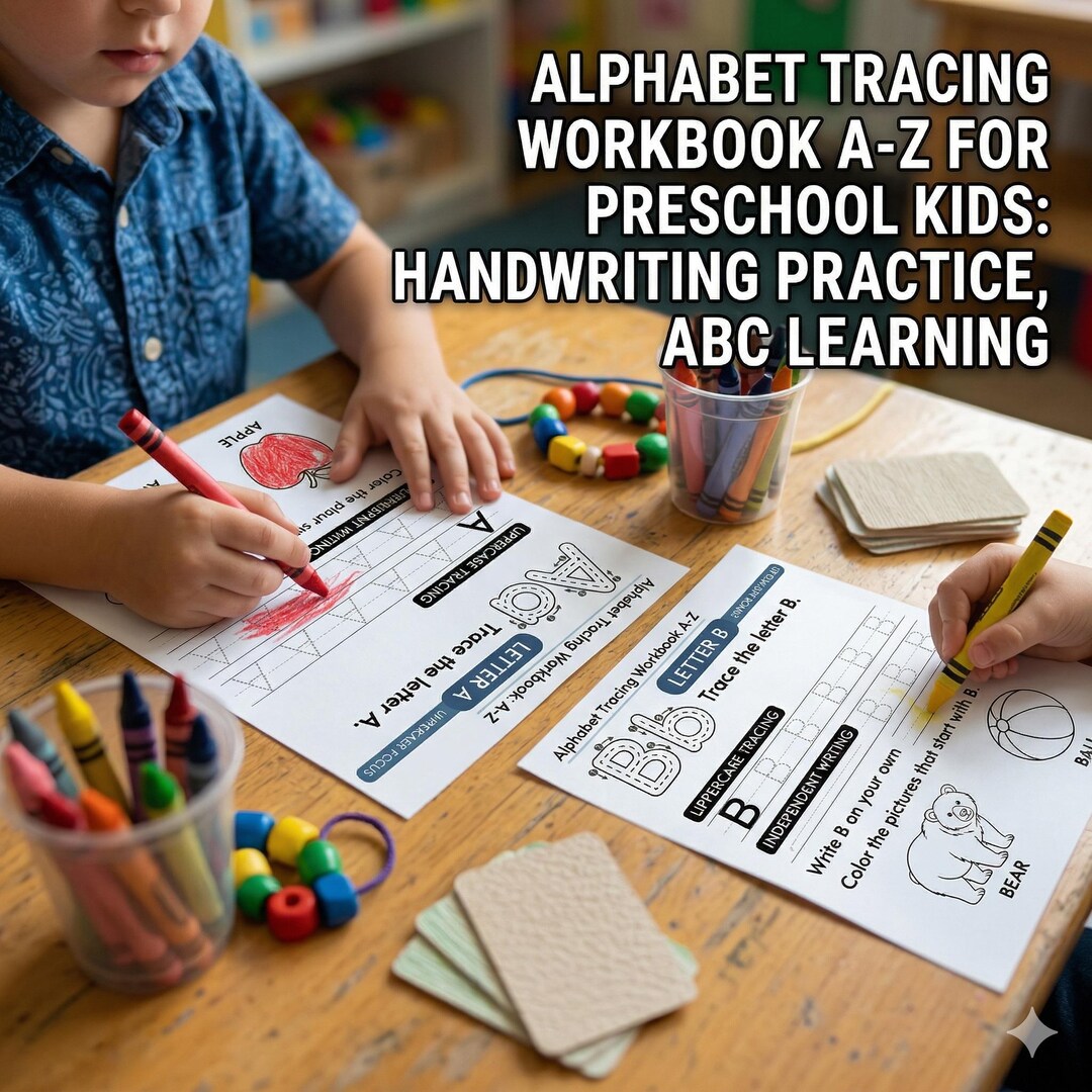 ABC Learning, Alphabet Tracing Workbook A-Z for Preschool Kids ...