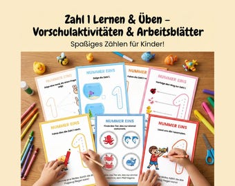 Number 1 Preschool Worksheets, Learning Activity