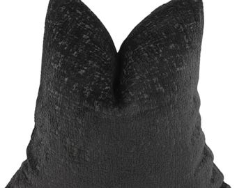 Dark Gray Abstract Pillow Cover, Modern Textured Cushion, Minimalist Decor