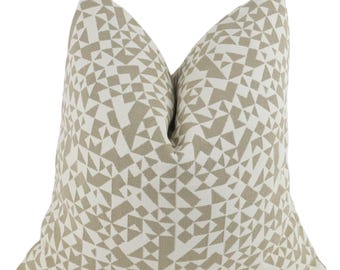Beige and White Checkered Pillow Cover, Neutral Gingham Cushion, Cozy Farmhouse Decorative Throw Pillow