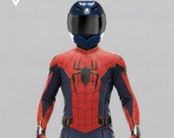 Spider-Man Motorrad Lederkombi Cosplay Rider Zahnrad