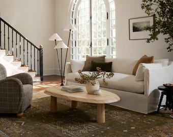 Handwoven Natural Wool Area Rug – Solid Neutral Beige Minimalist Flatweave Dhurrie for Modern Living Room & Bedroom Decor