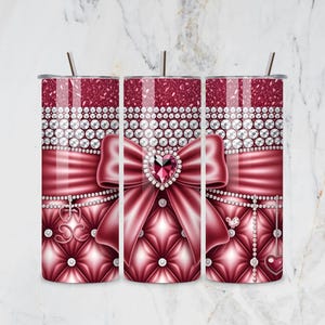 Burgundy Rhinestone Bow - Etsy display picture 1
