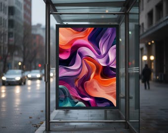 Impressão artística abstrata neutra para parede, pôster minimalista moderno, decoração de parede boho bege, download digital para impressão, arte para sala de estar.