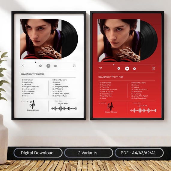 Gracie Abrams Poster | Daughter From Hell (digital Download) - Etsy