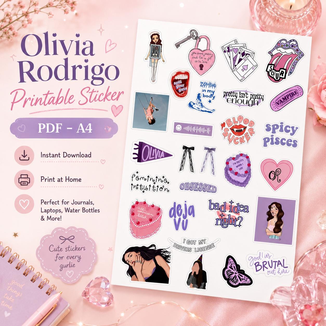 Sour olivia rodrigo sticker - Etsy 日本