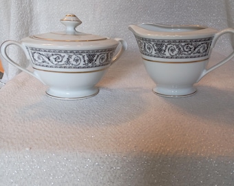 Royal M Mita Empire cream and sugar bowl set