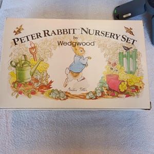 New in Box Wedgewood Peter Rabbit Nursery Set by Beatrix Potter - Plate, Cup, Bowl