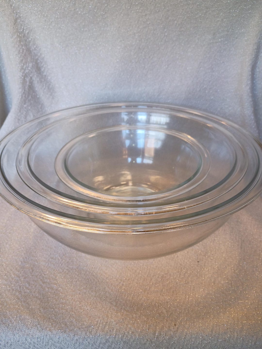 Set of 3, Clear All Caps PYREX Nesting Mixing Bowls - Etsy