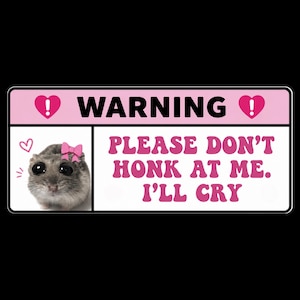 Adesivo "Sono Lenta ma Carina", adesivo per auto con fiocco di avvertimento, adesivo in vinile carino per paraurti femminile, adesivo rosa Kawaii JDM per laptop, regalo di tuning auto per ragazze