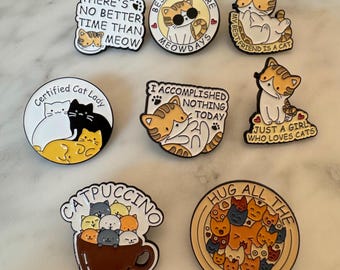 Cat Needlepoint Needle Minder / Accessories