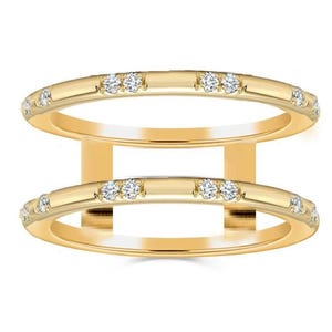 18K Yellow Gold Vermeil Ring Jacket Enhancer Compatible with Oura Ring Gen3 & Gen4, Smart Ring Guard, Stackable Ring Wrap, Gift for Her