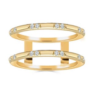 18K Yellow Gold Over Ring Jacket Enhancer Compatible with Oura Ring Gen3 & Gen4, Smart Ring Guard, Stackable Ring Wrap Birthday Gift for Her