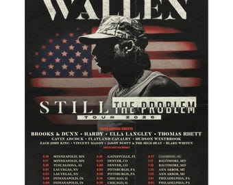 Morgan Wallen Still The Problem Tour 2026 Concert Poster, Country Music Wall Art Prints, Concert Album Decor for Fans & Home, Fan GifT
