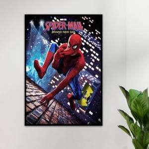 Marvel Spider Man Brand New Day Poster, Marvel Studios Peter Parker Wall Art, Tom Holland Spiderman Movie Print, Superhero Room Decor Gift image 3
