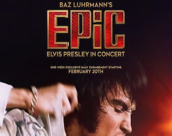 EPiC Elvis Presley in Concert Movie 2026 Poster, Movie Fans Collection, Music Film Wall Art