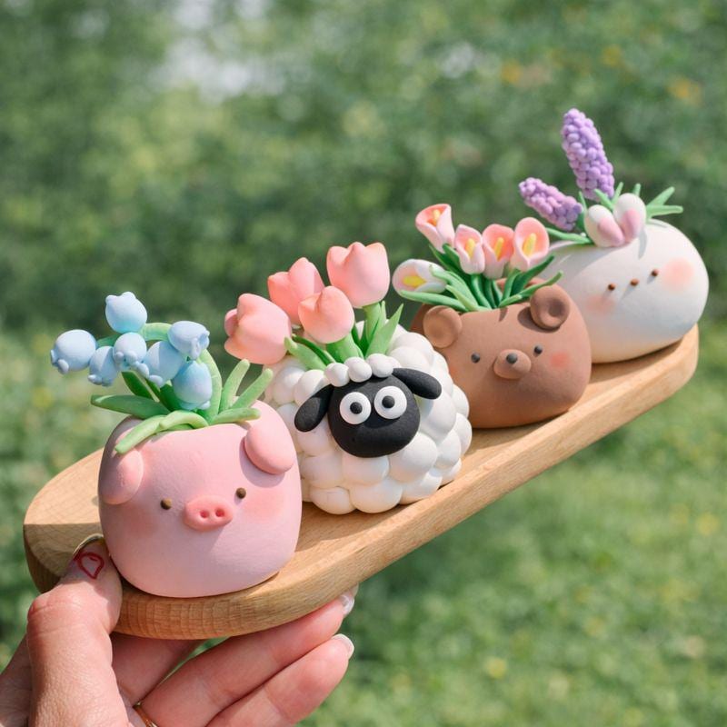 ちび粘土人形 - Etsy 日本