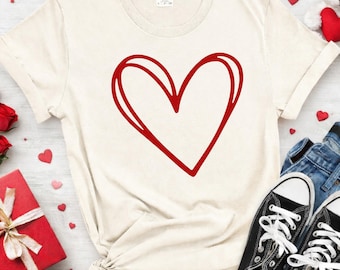 Heart Shirt, Heart Lover Gift Tee, Valentine's Day Shirt