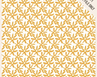 Padrão floral laranja dourado sem costura, flor de margarida retrô simples, arte digital 300 DPI, scrapbooking, sublimação