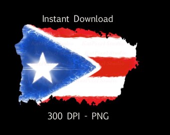 Bandeira de Porto Rico PNG: Boricua Digital Art (download digital)