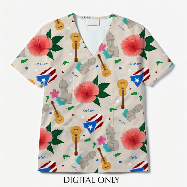 Puerto Rican Pattern Design Puerto Rico Seamless Pattern PNG, Caribbean Hand Drawn Design, Tropical ...