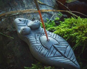 Goddess Clay Sculpture, Feminine Incense Holder