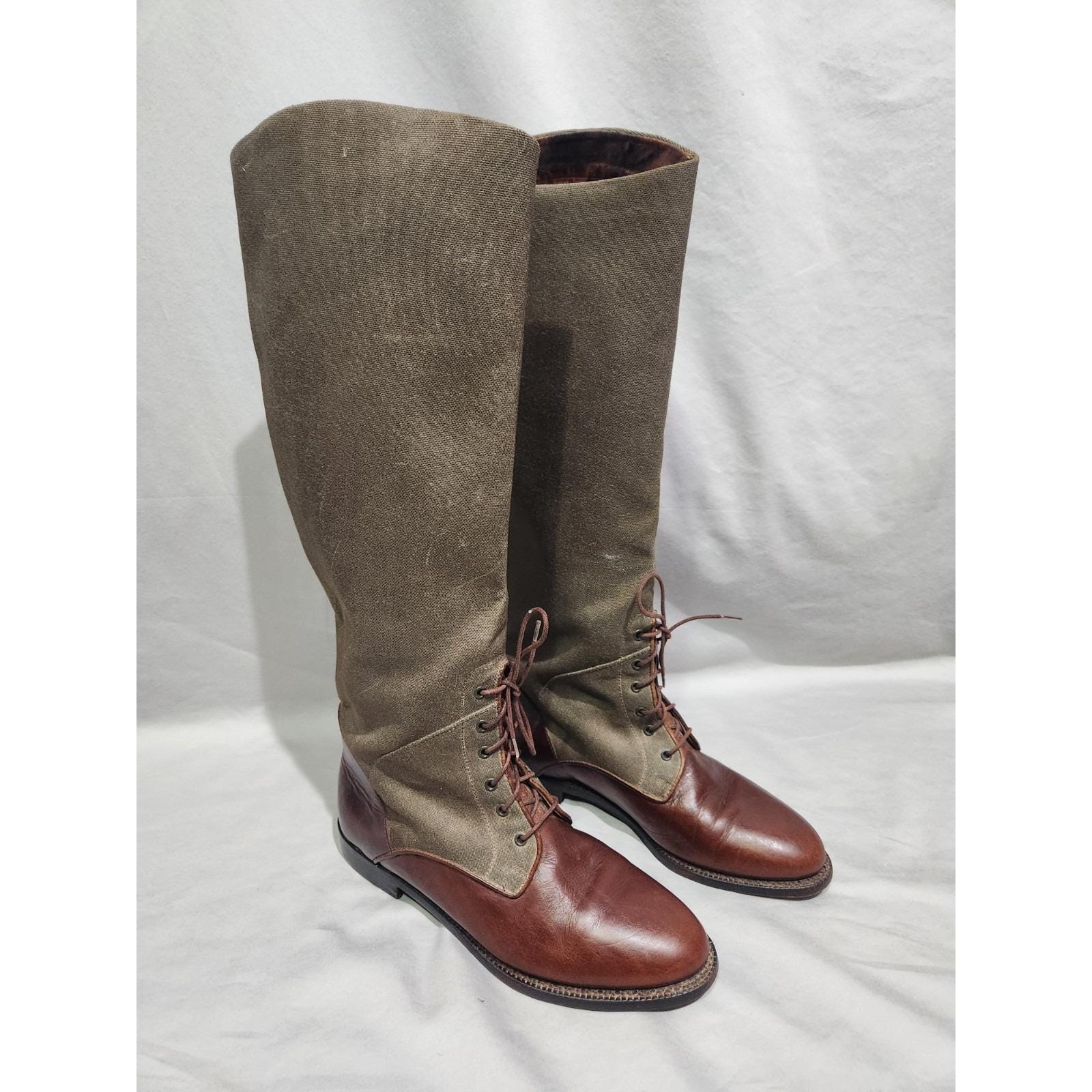 Cole Haan Dark Brown Leather Moc Toe Boots with Red Accent Laces RED WING 4462 Safety Steel Toe Brown Leather Work Boots Mens  main image 4