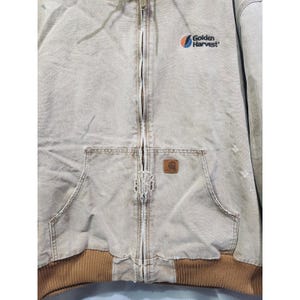 Carhartt J130-211 XLT - Veste de corvée de travail à capuche doublée matelassée marron clair Golden Harvest image 2