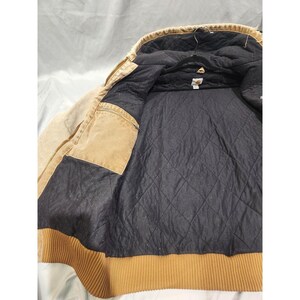 Carhartt J130-211 XLT - Veste de corvée de travail à capuche doublée matelassée marron clair Golden Harvest image 7