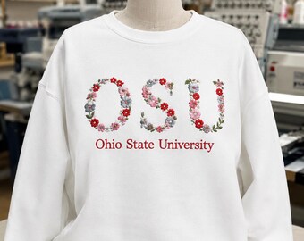 Custom Greek Letter Embroidered Sweatshirt, Personalized College University Hoodie, High School Spirit Shirt, Graduation Gift for Friend