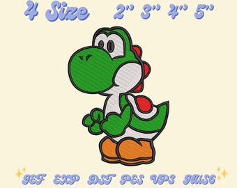 Yoshi Embroidery File, Super Mario Yoshi Embroidery File, Cute Dinosaur Aesthetic Embroidery File,Retro Gaming Outfit,Nintendo Inspired Gift