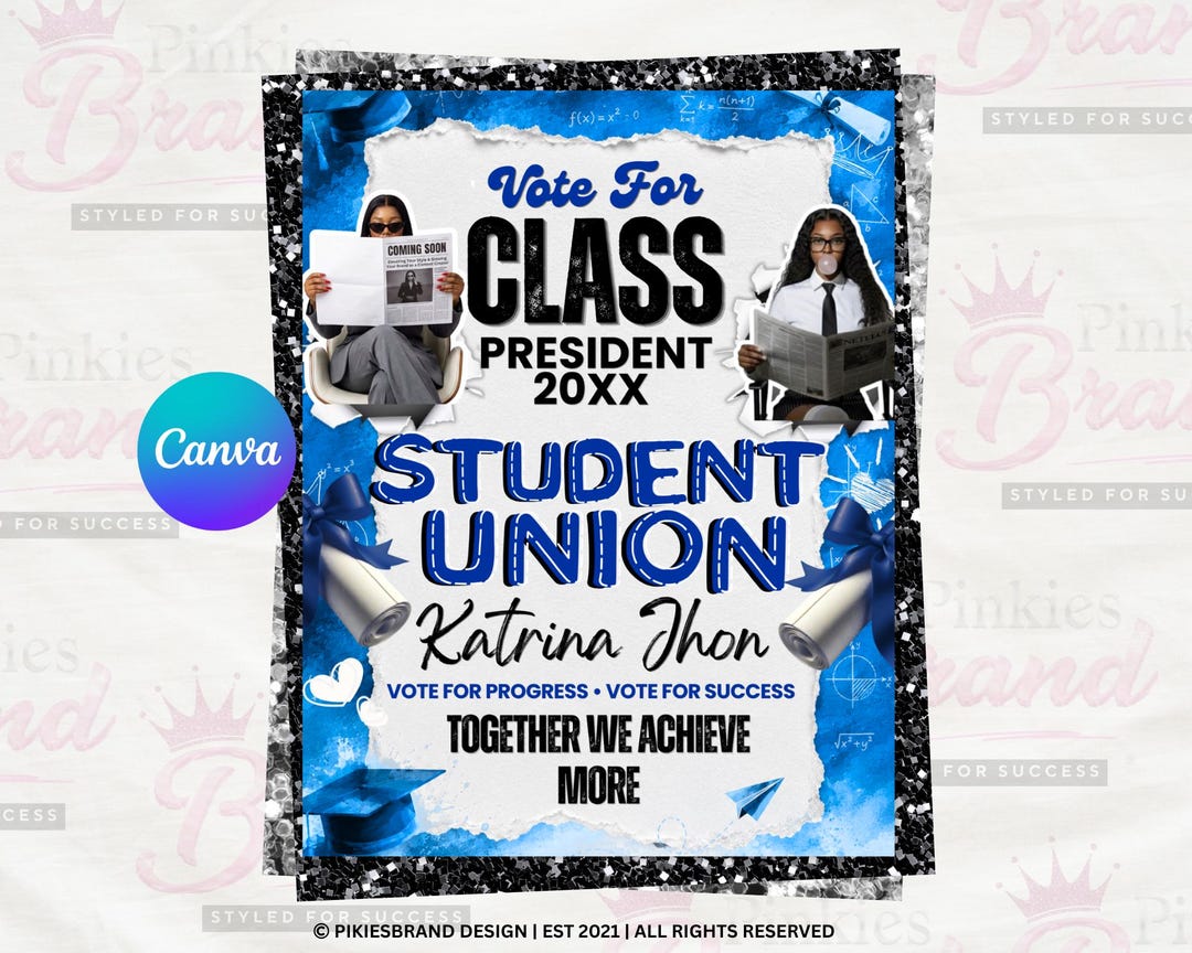 Student Council Campaign Flyer Template, School Election Flyer ...