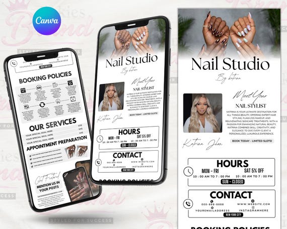 Nail Tech Acuity Scheduling Template Acuity Nail Booking Site Nail Acuity Nail Website Acuity Template Site Nail Canva Editable Acuity Nail