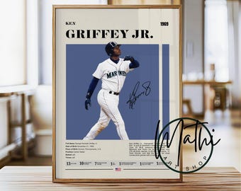 Ken Griffey Jr. Seattle Mariners MLB Baseball Poster - Etsy