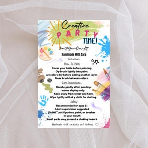 Creative Party Time Figurine Painting Editable Card Flyer-Packaging