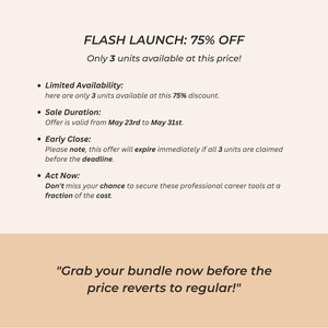 ATS Resume Bundle with Matching Cover Letters, Editable Professional Job Application Templates image 5
