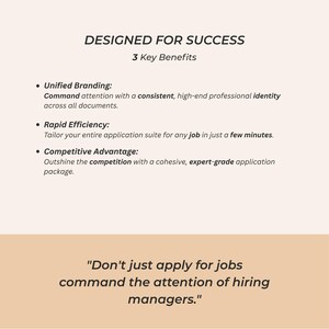 ATS Resume Bundle with Matching Cover Letters, Editable Professional Job Application Templates image 3