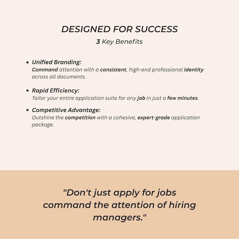 ATS Resume Bundle with Matching Cover Letters, Editable Professional Job Application Templates image 3