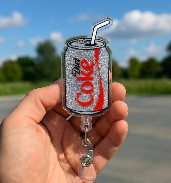 Diet Badge Reel, Diet Drink Badge Reel, Caffeine Addict,  Nurse Badge Reel, Funny Badge Reel, RN Badge Reel,  Diet Soda Lover Badge Reel