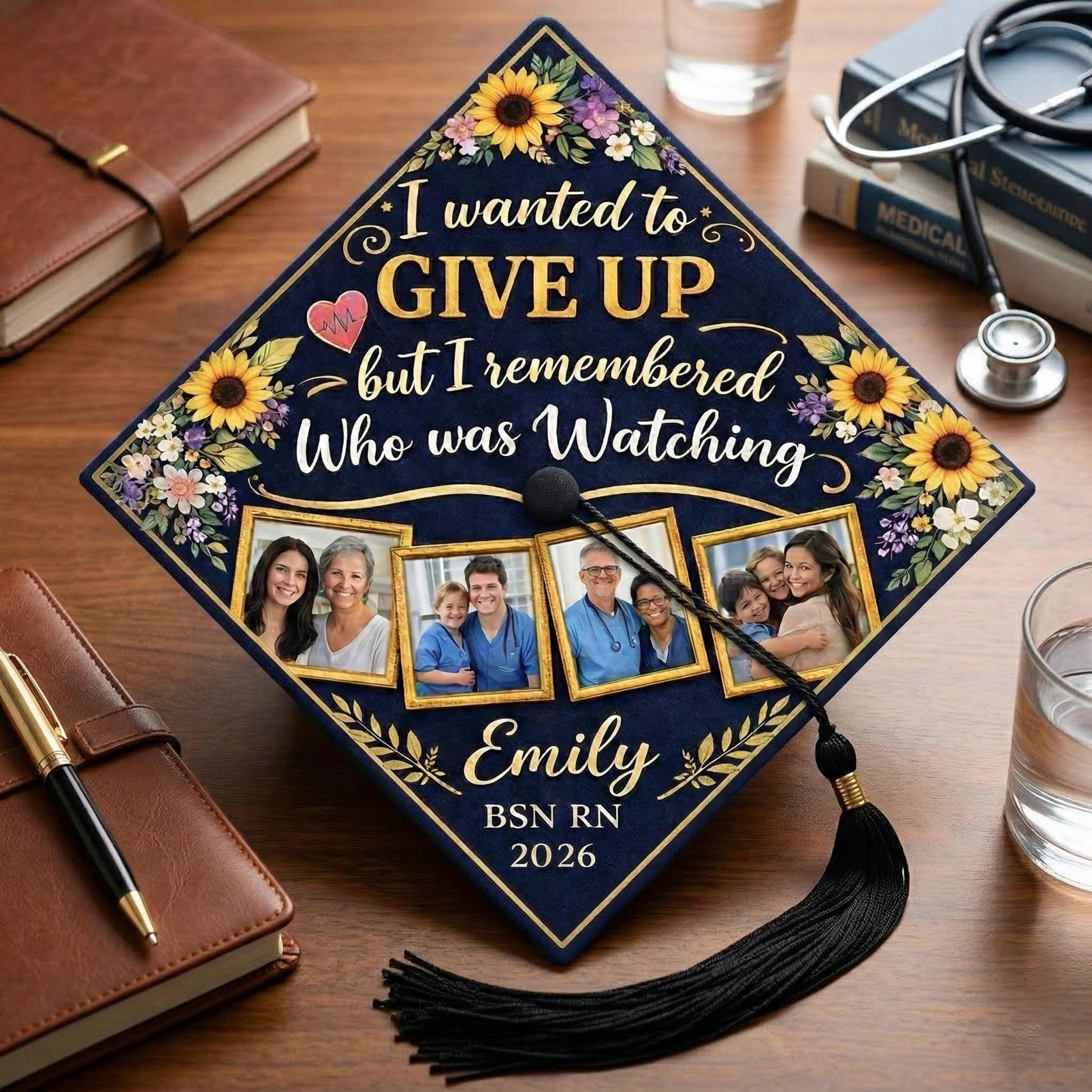 Personalized Nurse Graduation Cap Topper, I Remembered Who Was Watching ...