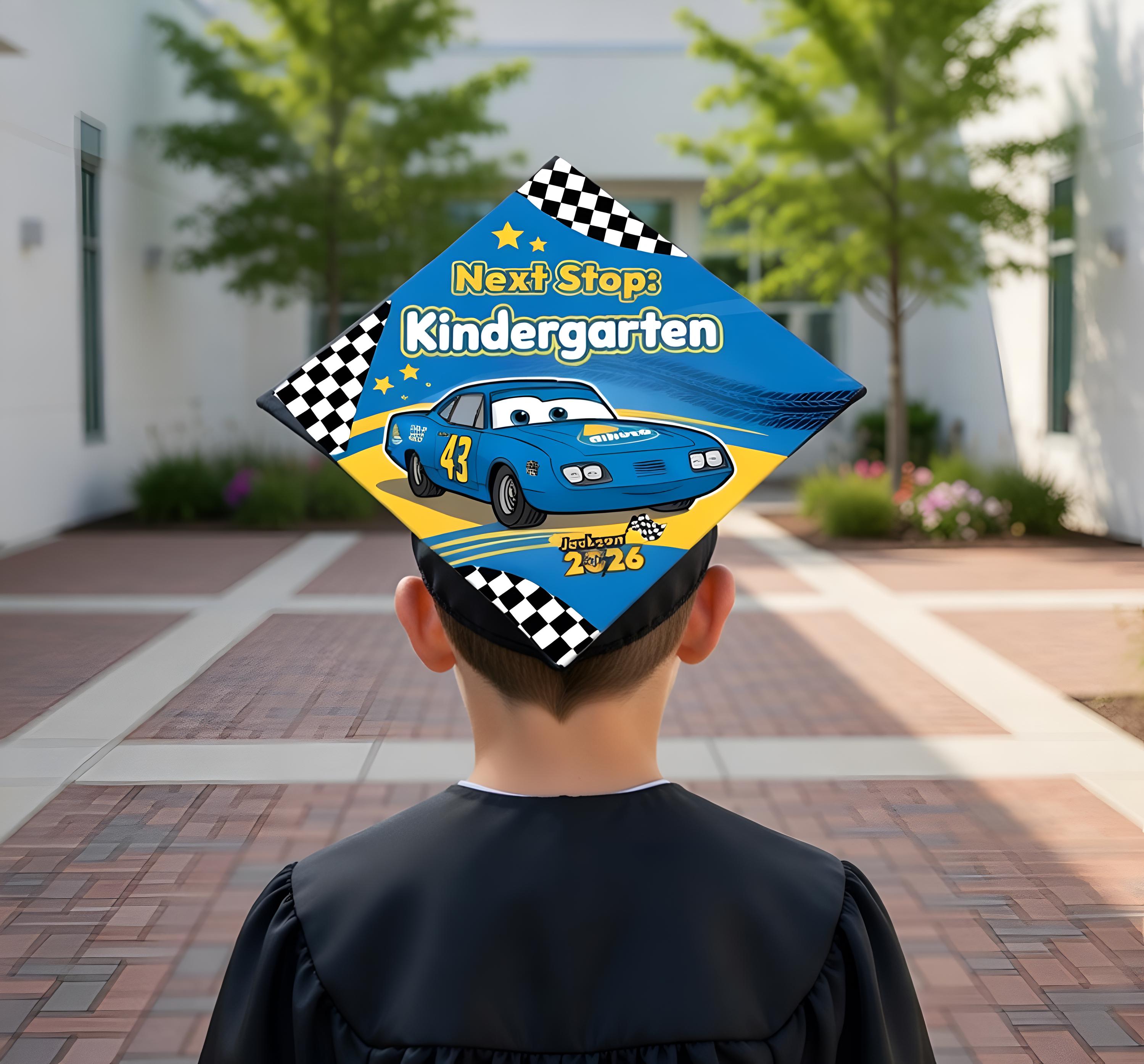 Custom Disney Cars Graduation Cap Topper for Boys, Next Stop ...