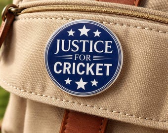 Justice for Cricket Acrylic Pin Button, Animal Rights Pin, Dog Lover, Kristi Noem's Dog, Anti-Kristi, Animal Activism, Political Statement